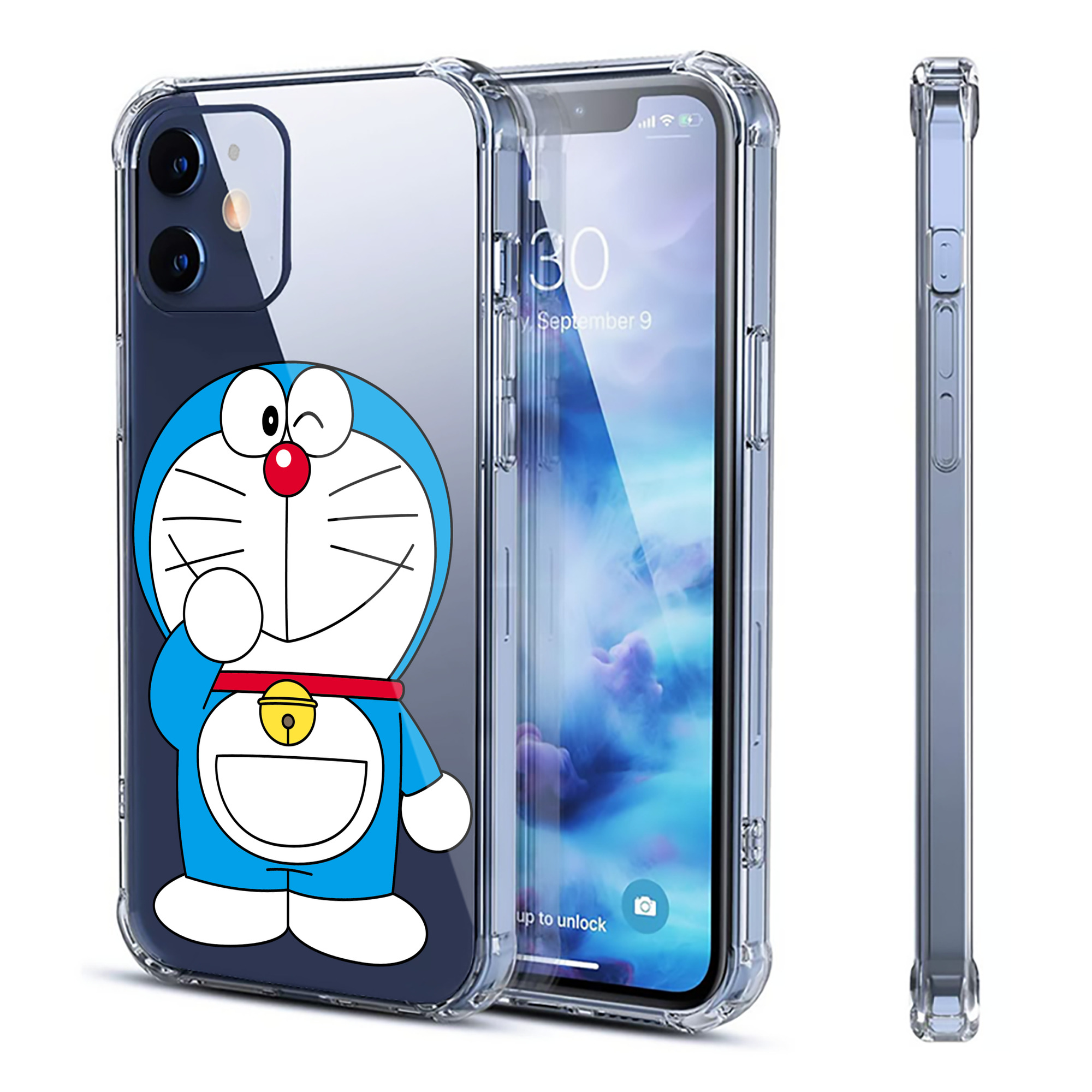 （画像用） ドラえもん Doraemon 【iPhone 12シリーズ対応】透明スマホケース（クリアソフトケース）